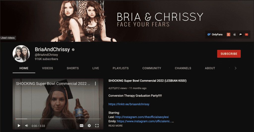 Bria and Chrissy Youtube