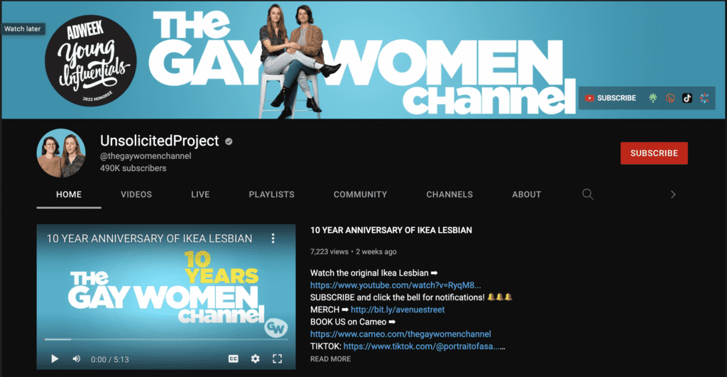 The Gay Women Channel Youtube